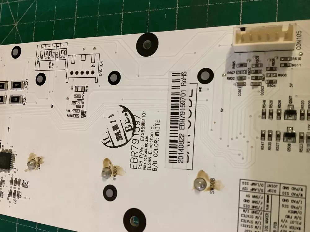 LG EBR79159701 Refrigerator Control Board Dispenser AZ198810 | NR2770