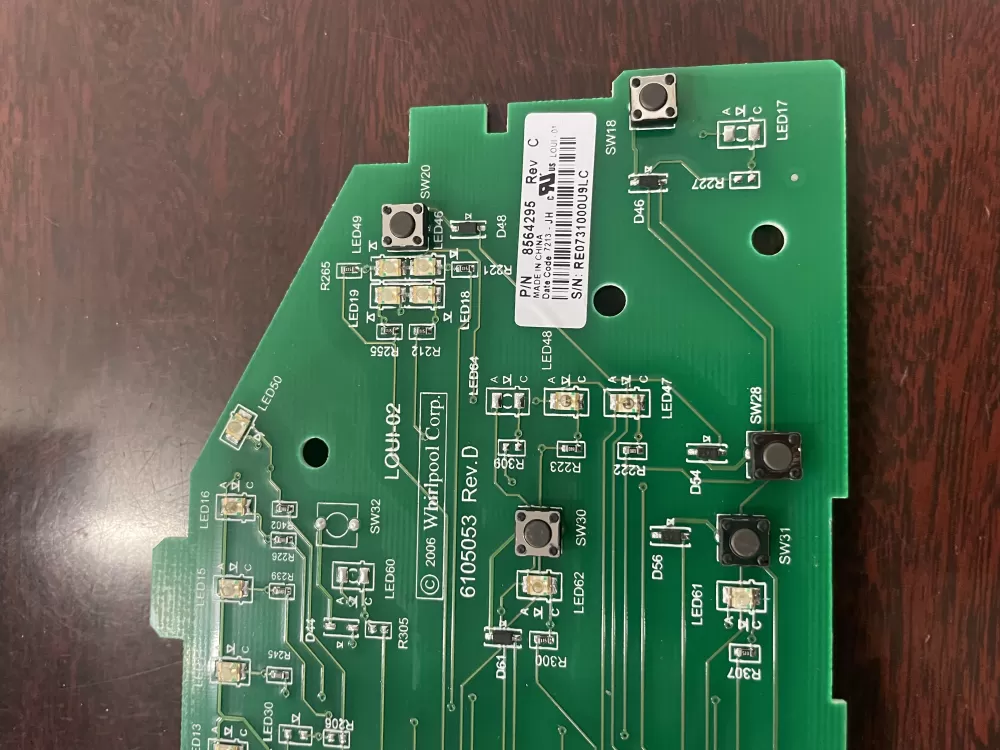 Whirlpool 8564295 User Interface Control Board AZ47167 | KM600