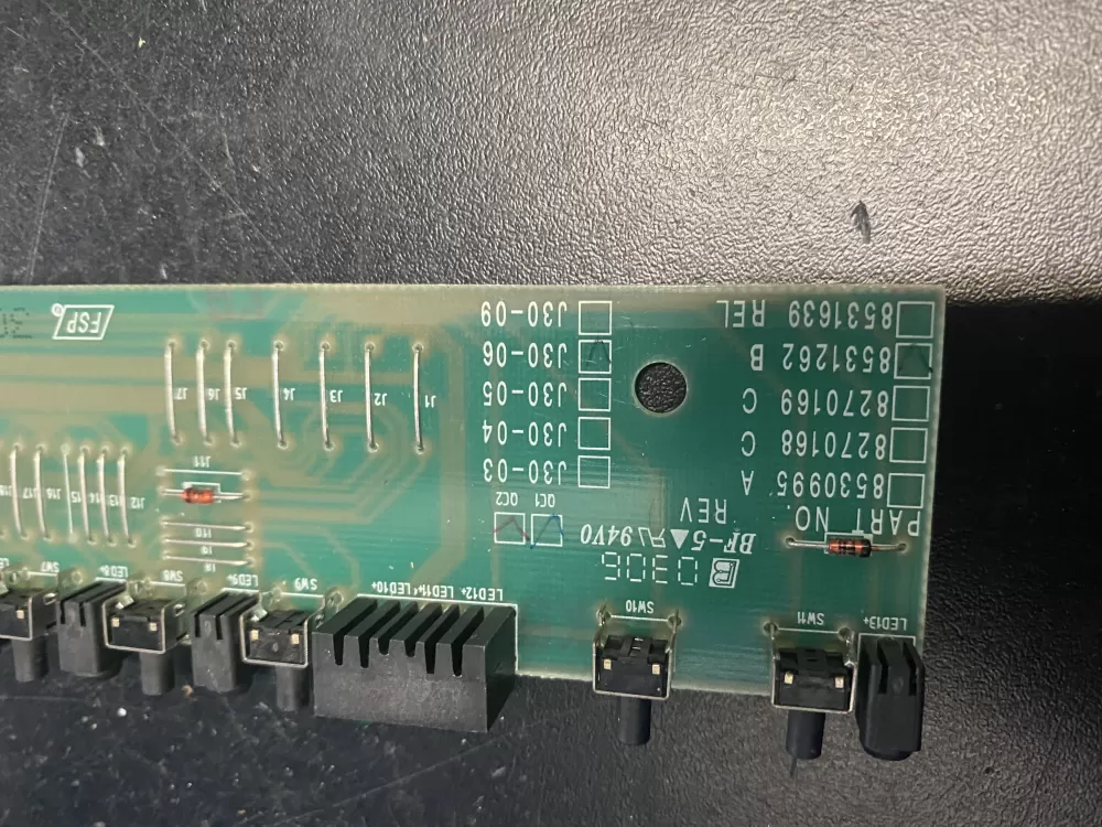 KitchenAid WP8531262 Dishwasher User Interface Board AZ12464 | BK994