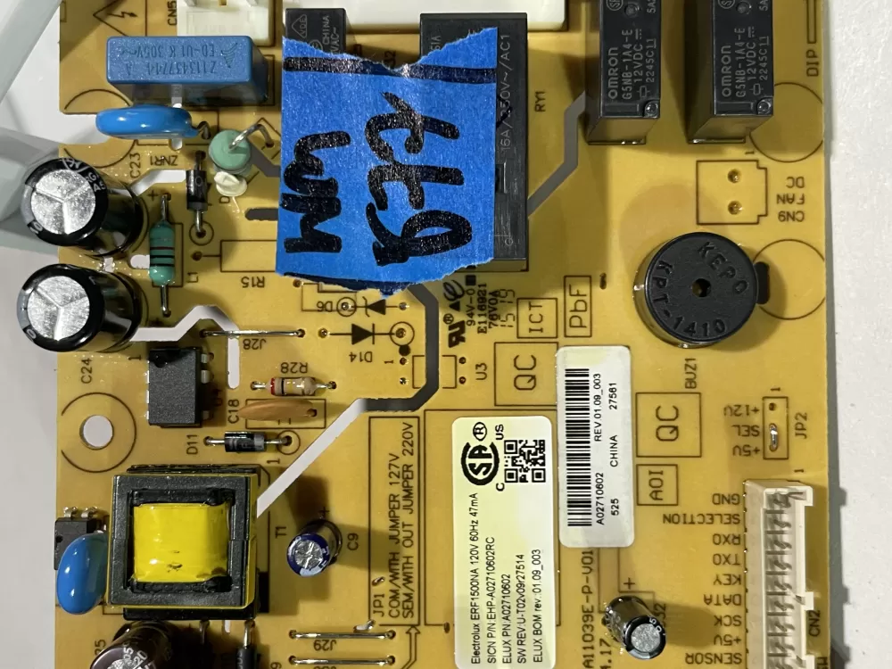 Frigidaire A02710602 Control Board AZ152227 | Wm887