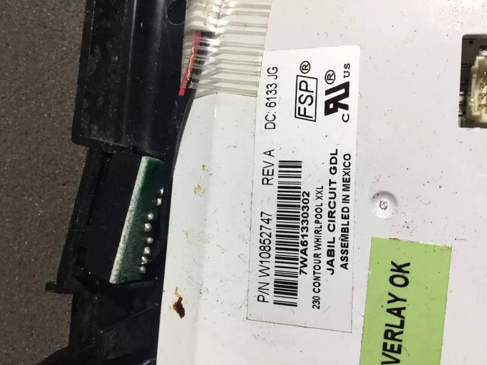 Whirlpool W10852747 Refrigerator Control Board Dispenser AZ96301 | NR23