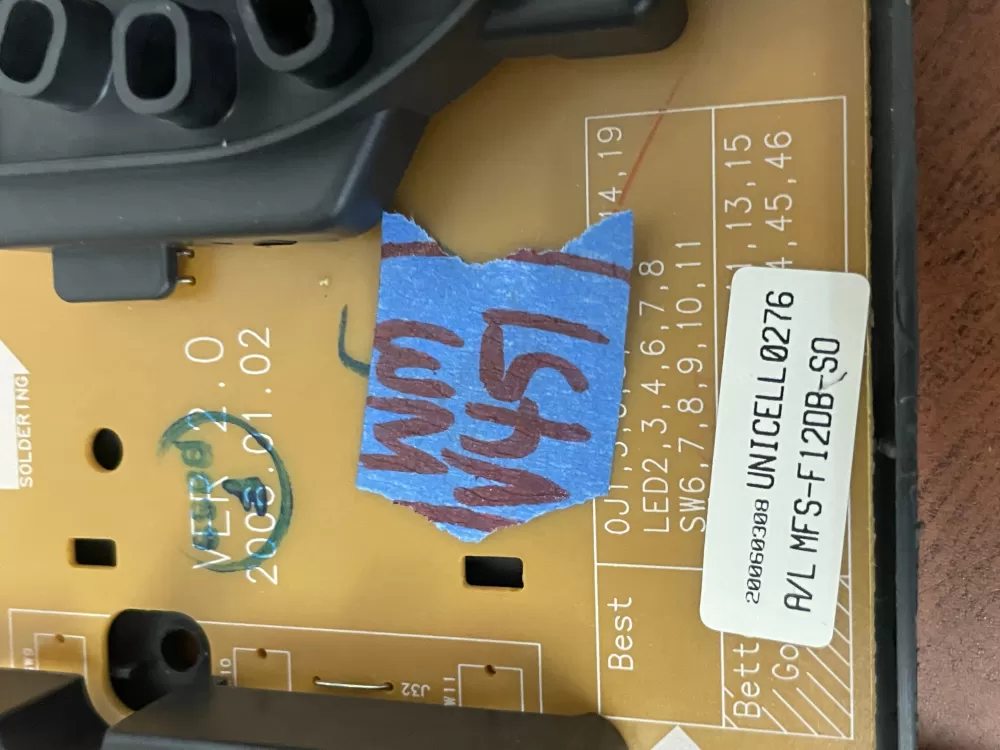 Samsung MFS-F12DB-S0 DA41-00045A Dryer Display Control Board AZ49959 | Wmv451
