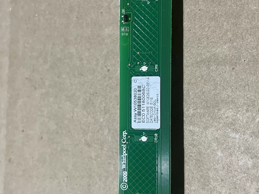 KitchenAid Whirlpool W10538020 Dishwasher Control Board AZ78067 | Wm1356