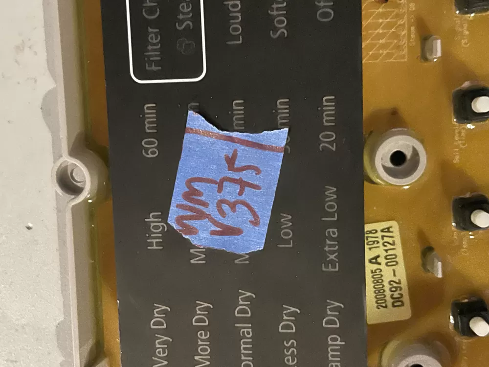 Samsung DC92 00127A Dryer Control Board AZ34298 | Wmv375