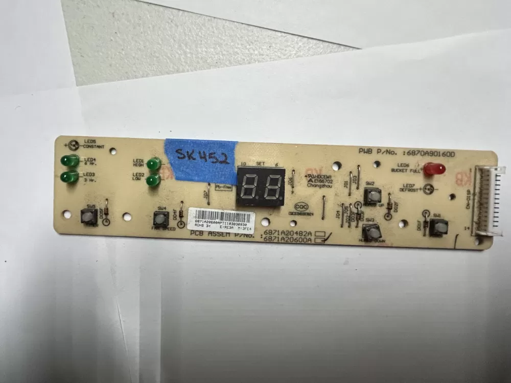 LG 6870A90160D,6871A20600A Dehumidifier Display Board AZ386 | Sk452