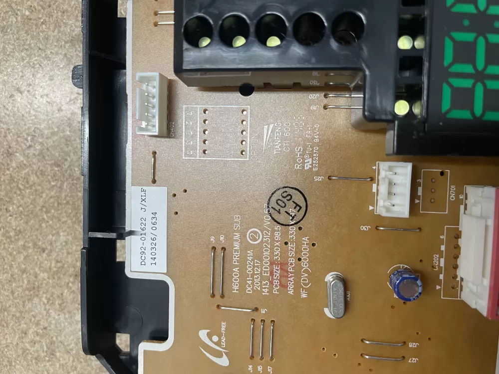 Samsung DC92 01622J DC92 01622 Washer Control Board AZ4642 | KMV224