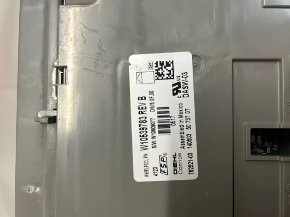 Whirlpool W10539783 W10597045 Dishwasher Control Board AZ218707 | Wm1295