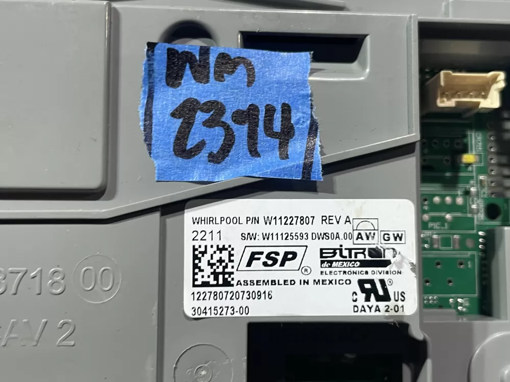 W10918994 W11131683 W11170192 Dishwasher Control Board AZ142346 | Wm2394