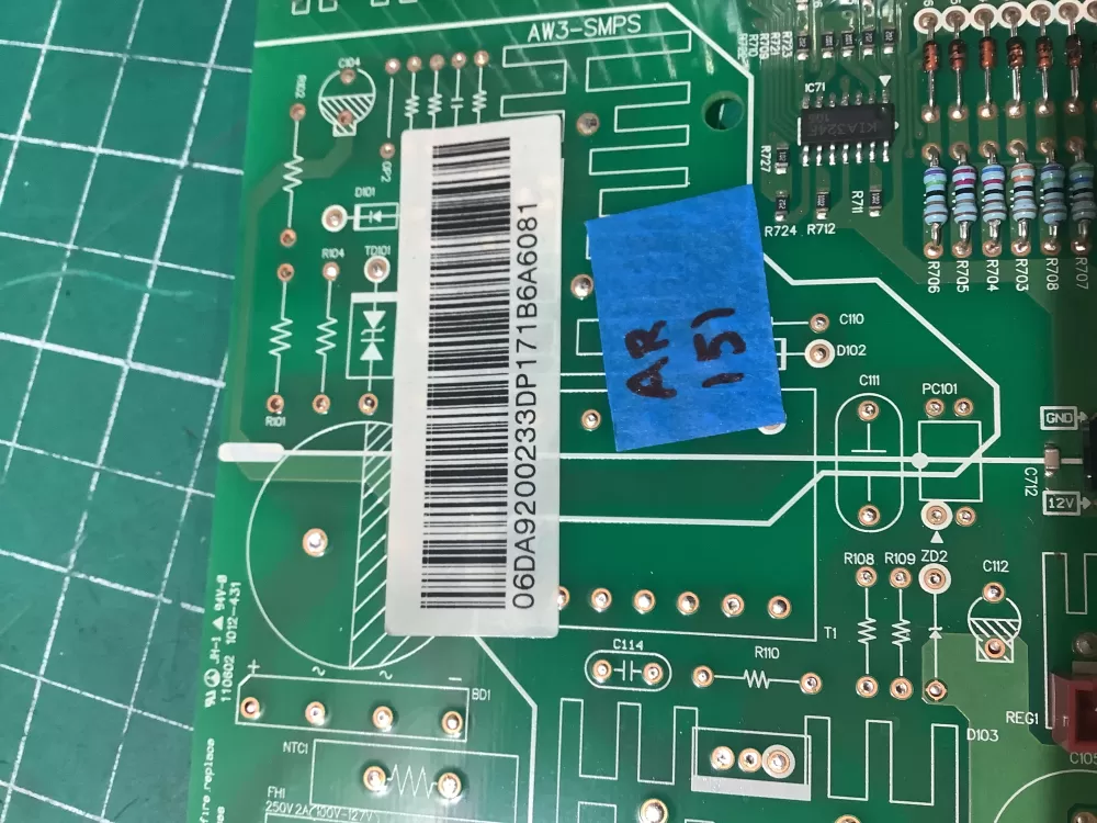 Samsung DA92 00233D DA9200233D Refrigerator Control Board AZ196055 | AR151