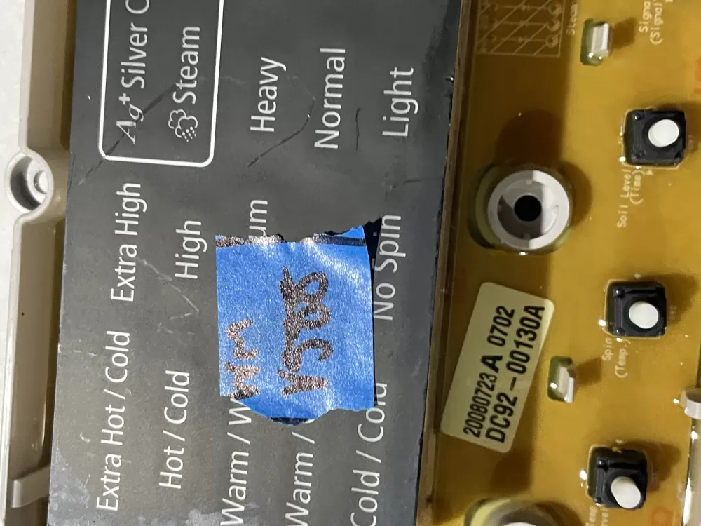 Samsung DC92-00130A DC92-00125A Washer UI Control Board AZ200724 | Wmv588
