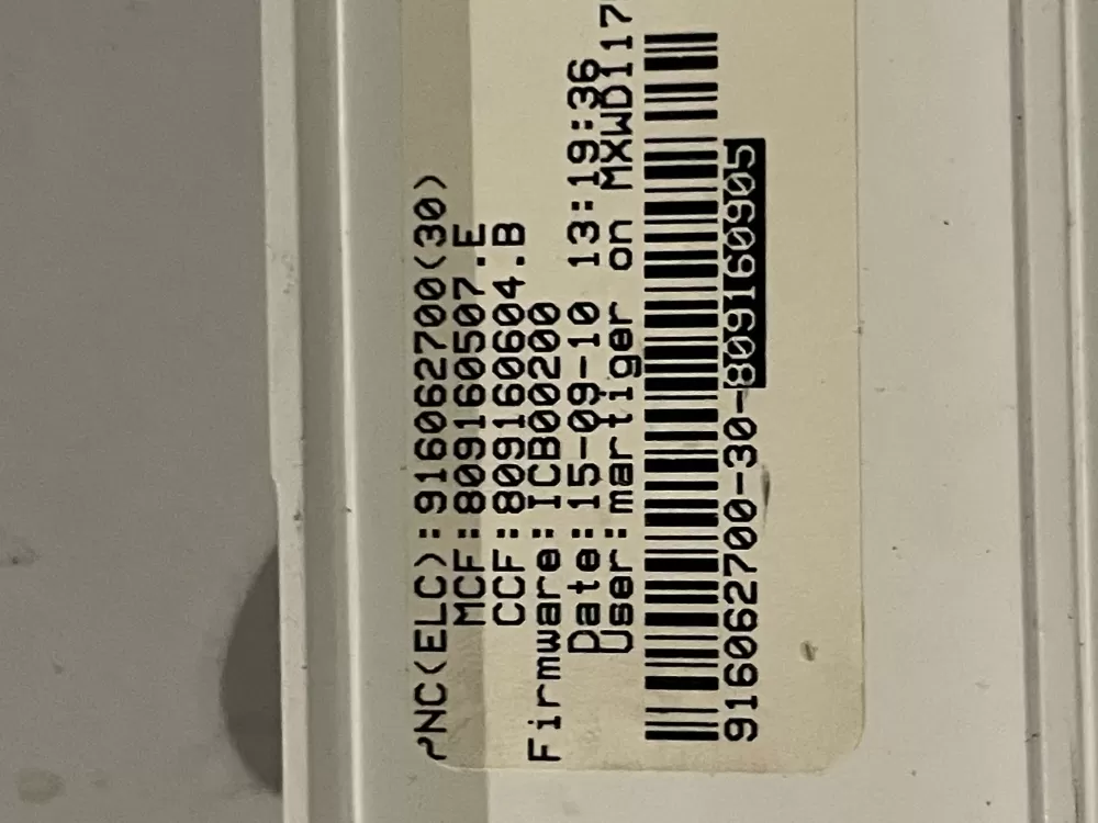 Frigidaire 809160905 AP5954759 Dryer Display Control Board AZ31344 | Wmv138