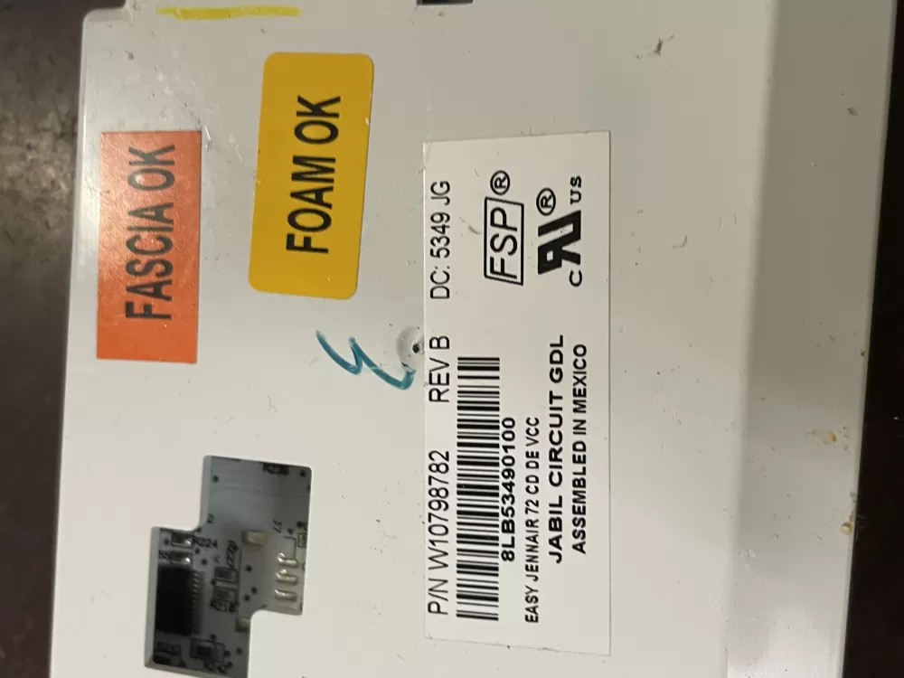Jenn-Air W10822638 Refrigerator Jenn Air Control Board UI AZ53747 | Wm1859