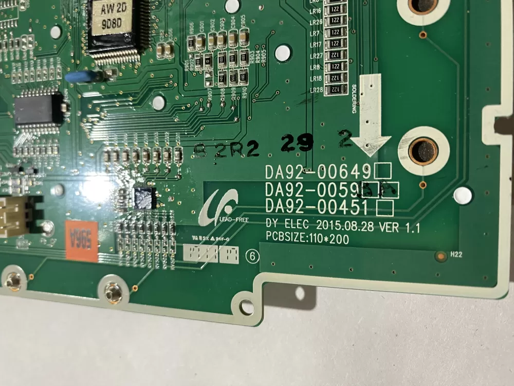 Samsung DA92 00593A DA94 02679A Refrigerator Control Board AZ195806 | BK1743