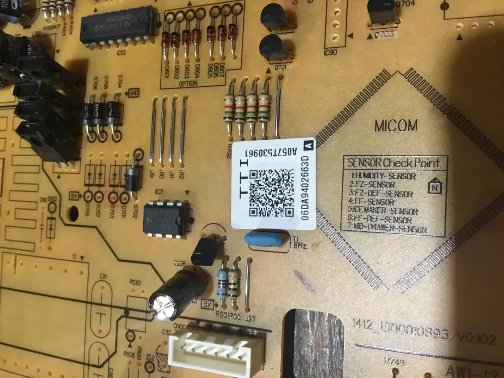 Samsung DA94 02663D Refrigerator Control Board AZ62364 | NR1847