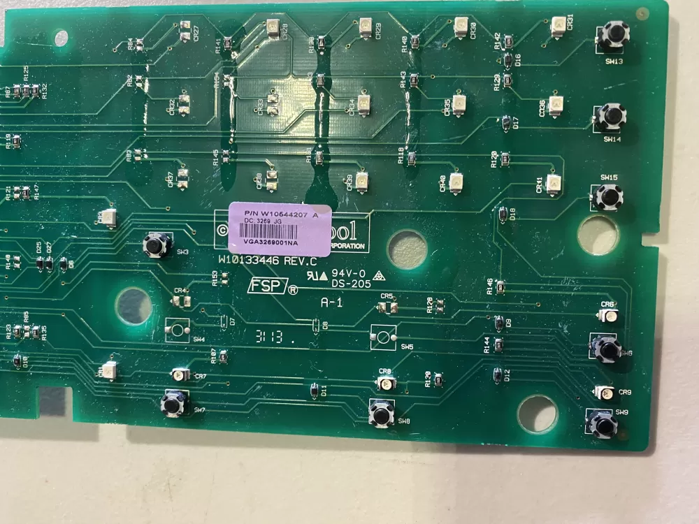 Whirlpool W10544207 Washer Board Control AZ37298 | BK184