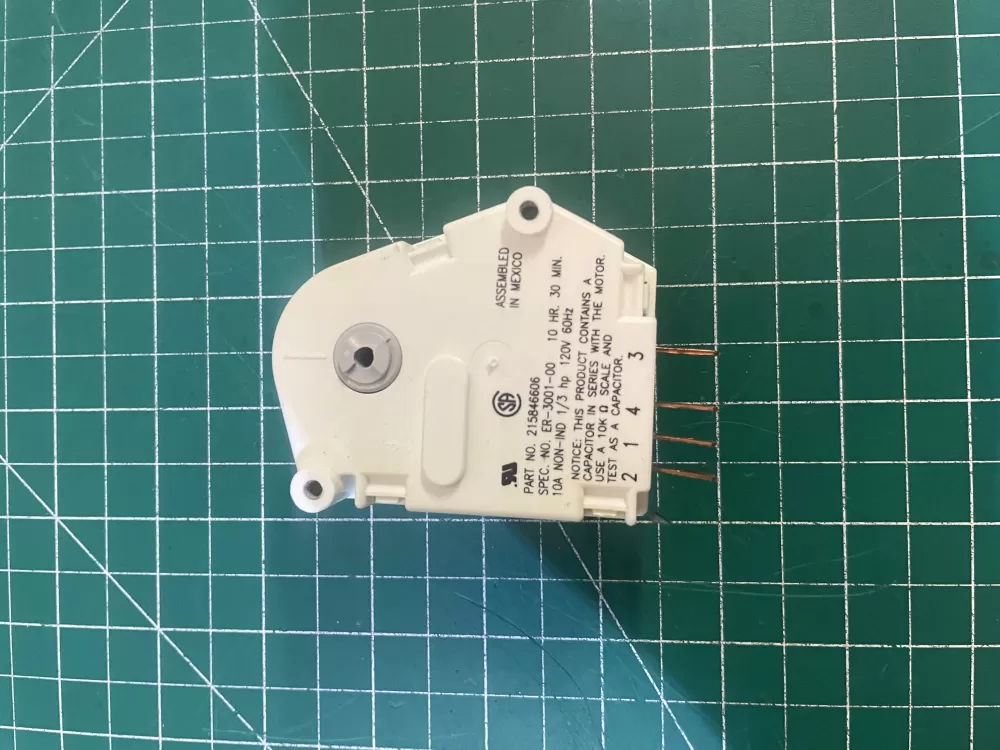 Frigidaire  Kenmore AP2111929 12762 215846602 00624728 00626234 00628510 00628518 0628510 08000559 08006054 08006992 08016919 08950148 215267800 215846605 215846606 240371001 241621501 3001671 3001701 3015909 3203657 4013391050 5300187484 5300628518 5301090474 5303203657 5303211155 5303211680 5303270622 5303275811 5303321133 5303321915 5304457327 5308006054 5308006992 624728 626234 628510 628518 8000559 8006054 8016919 8950148 C000062797 C62797 D007004112 DG187005 F000111695 G000187484 G172706 G174820 G186580 G187005 G187484 M1090167 M1090474 N8000559 R000900241 R000900764 R900241 PS423801 Refrigerator Defrost Timer