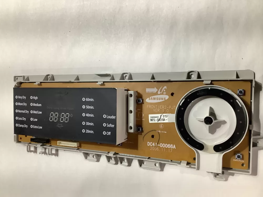 Samsung MFS-DV318A-S0  AP4337033  DC41-00066A  2025722  20091008  PS4250820 Dryer UI Control Board