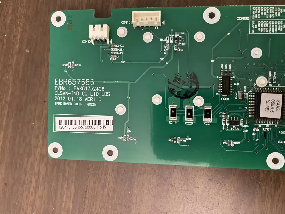 LG Kenmore EBR65768603 Refrigerator Control Board Dispenser AZ101853 | BK707