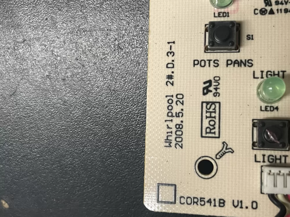 Whirlpool W10221932 Dishwasher UI Control Board AZ18921 | WM1244