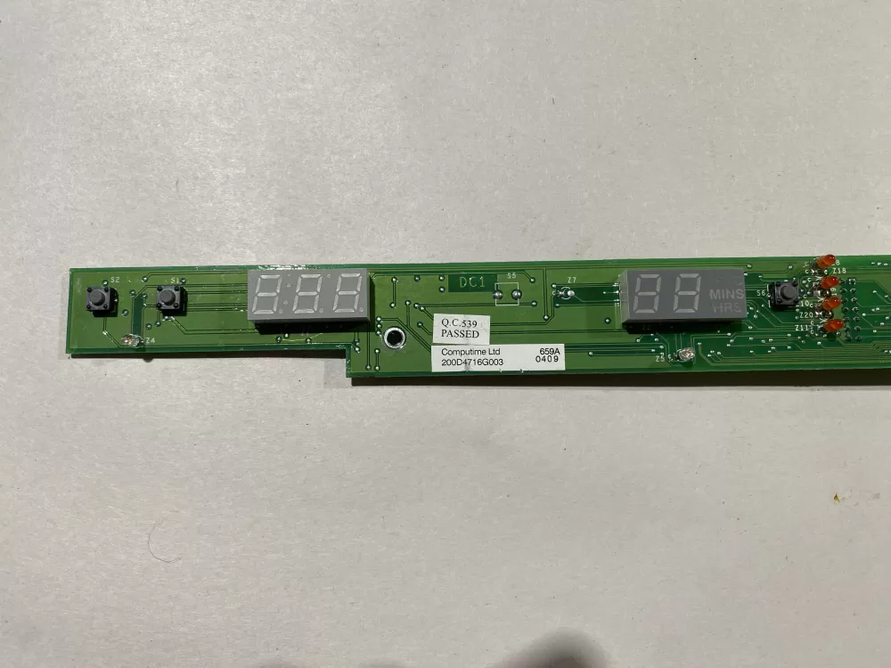 GE 200D4716G003 Refrigerator Control Board Display AZ116236 | BK2151