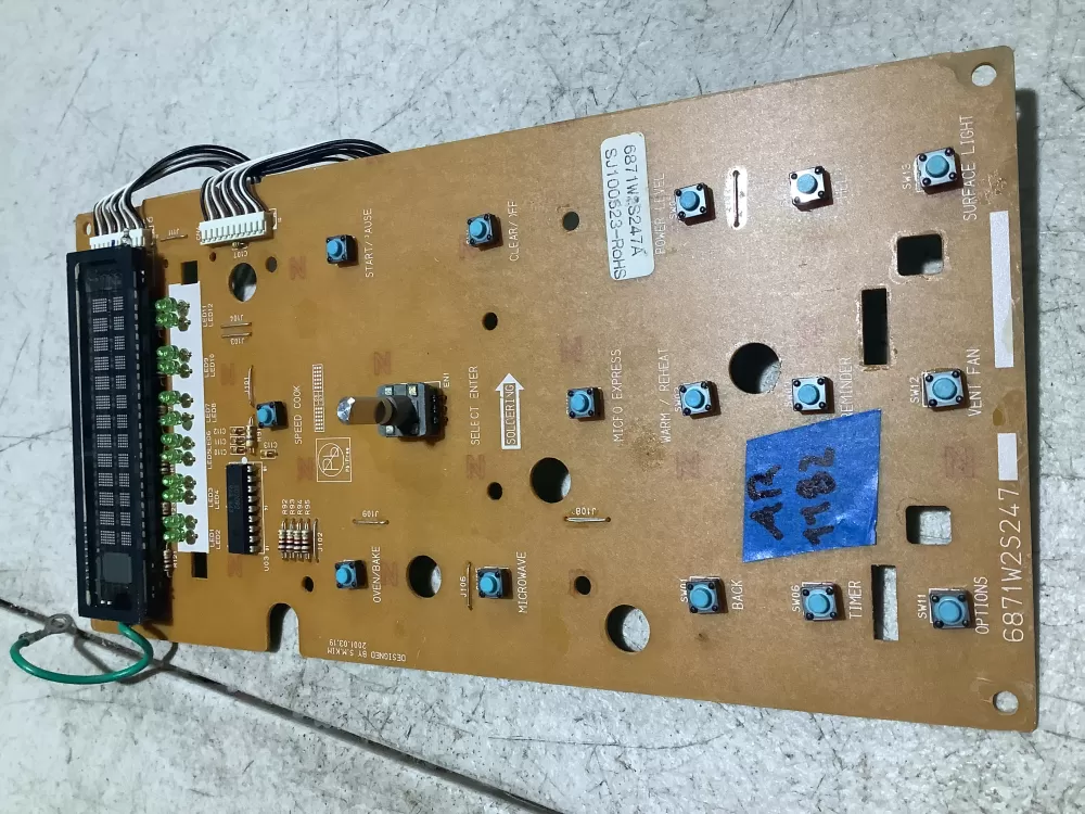 GE 6871W2S247A 6870W2A247A Microwave Control Board AZ112423 | AR1182