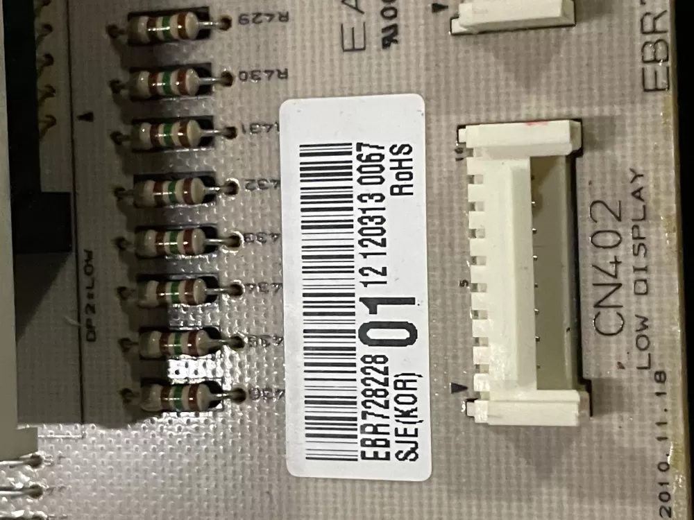 LG EBR72822801 Range Display Control Board AZ27839 | WM116