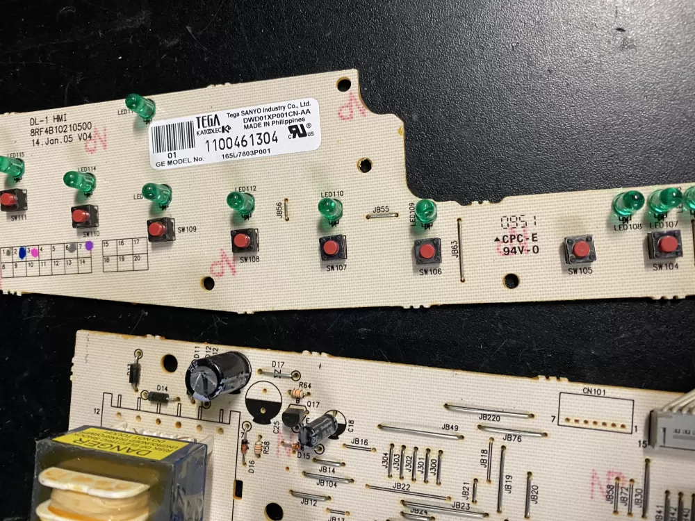 GE 165D7802P008 Dishwasher Control Board AZ4919 | BK1212