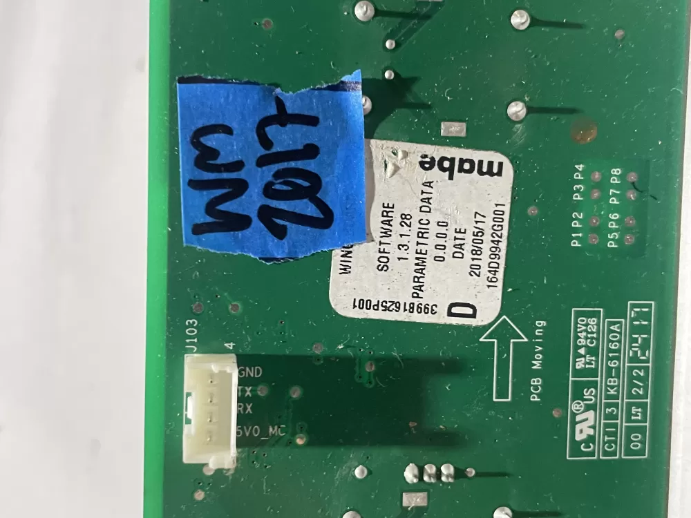 GE 164D9942G001  C121R135  CR1371  B1625P001  9/29/2016  19109023 Oven LED Encoder Board