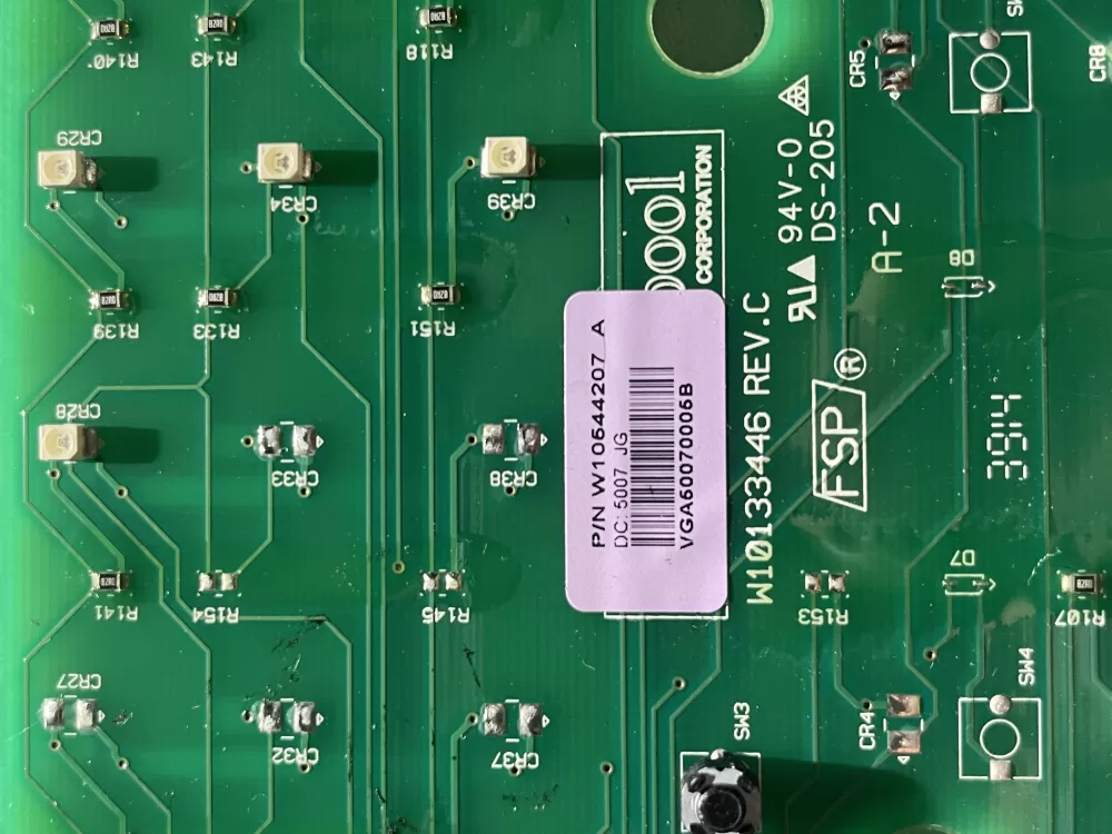 Whirlpool W10544207 Washer Board Control AZ40040 | Wm361