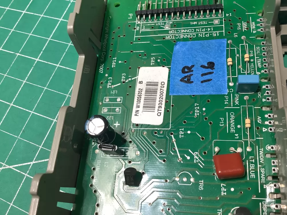 Whirlpool KitchenAid W10056352 Dishwasher Control Board AZ187603 | AR116