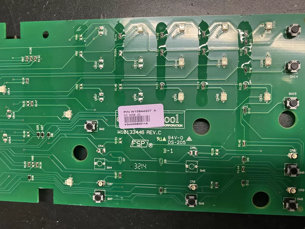 Whirlpool W10544207 Washer Board Control