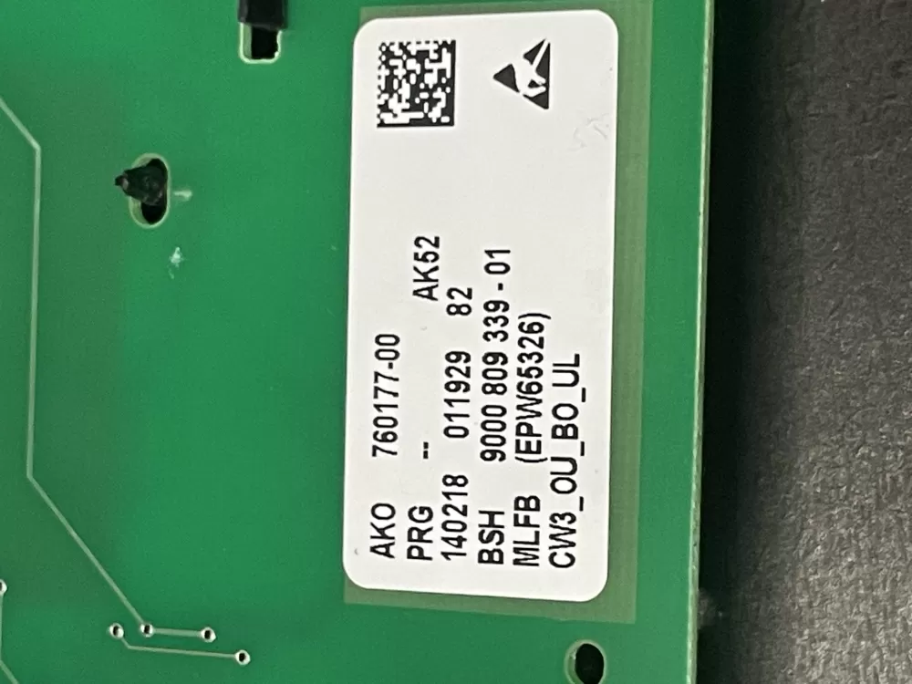 Bosch Siemens EPW65326 Washer Display Control Board AZ6499 | WM1415
