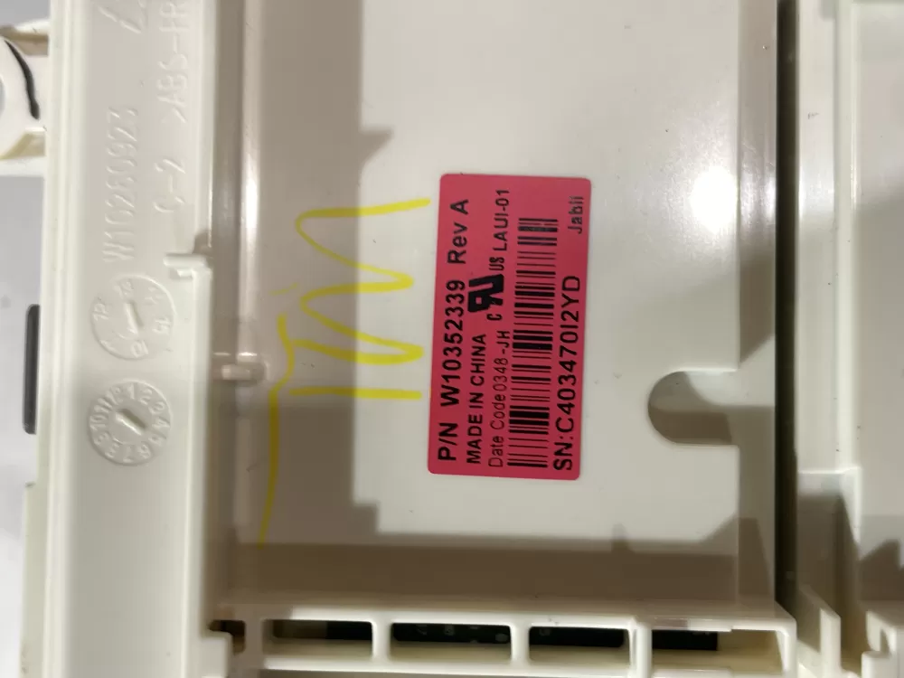 Whirlpool W10352339 Washer Control AZ205282 | Wm1249