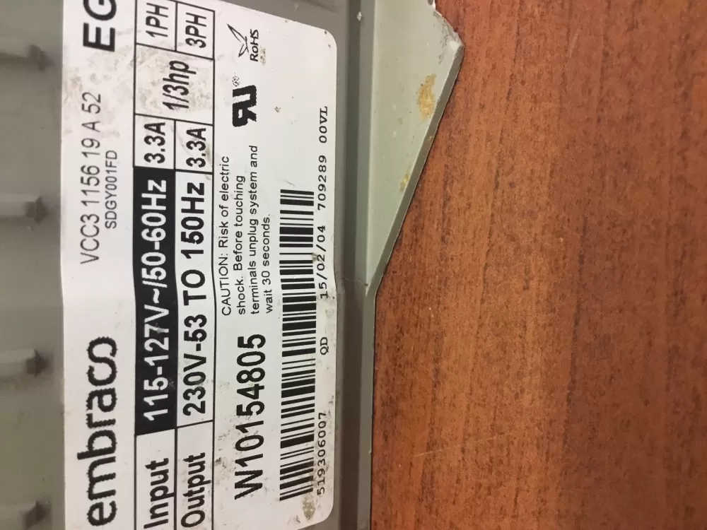 Kenmore Whirlpool W10154805 Refrigerator Inverter Control Board AZ30461 | NR974