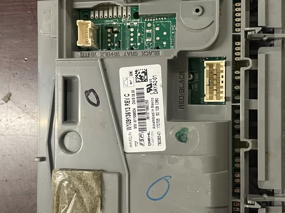 KitchenAid W10913613 W10913615 Dishwasher Control Board AZ88210 | KM735