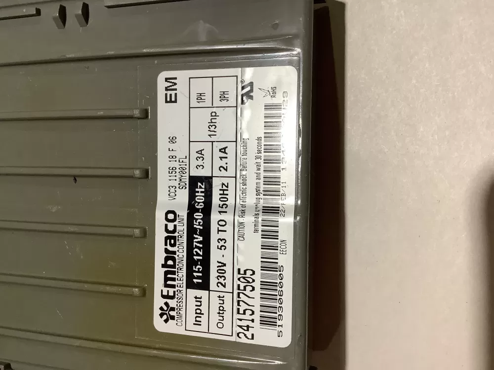 Kenmore 241577505 Refrigerator Inverter Control Board AZ144590 | ZC2428