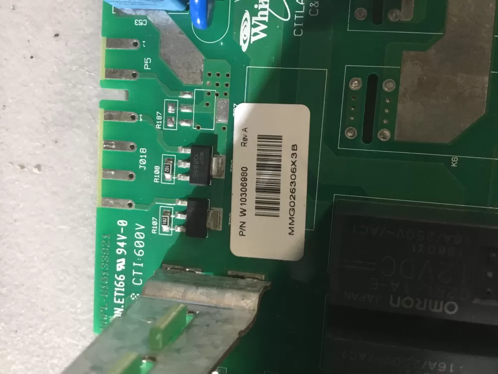 Whirlpool W10306980 Washer Control Board AZ118751 | BG2192