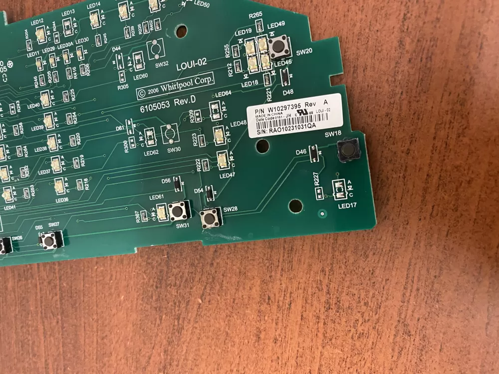 Whirlpool W10297395 Washer Control Board AZ53890 | BK1862