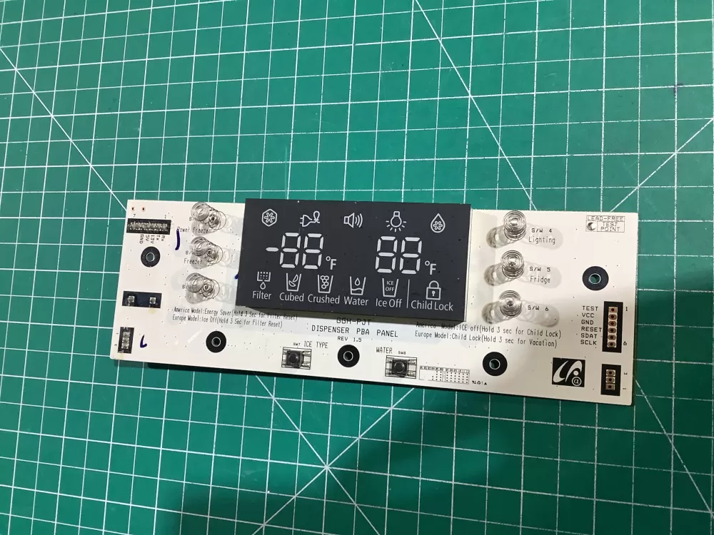 Samsung DA41-00522  DA41-00522A Refrigerator Dispenser Control Board
