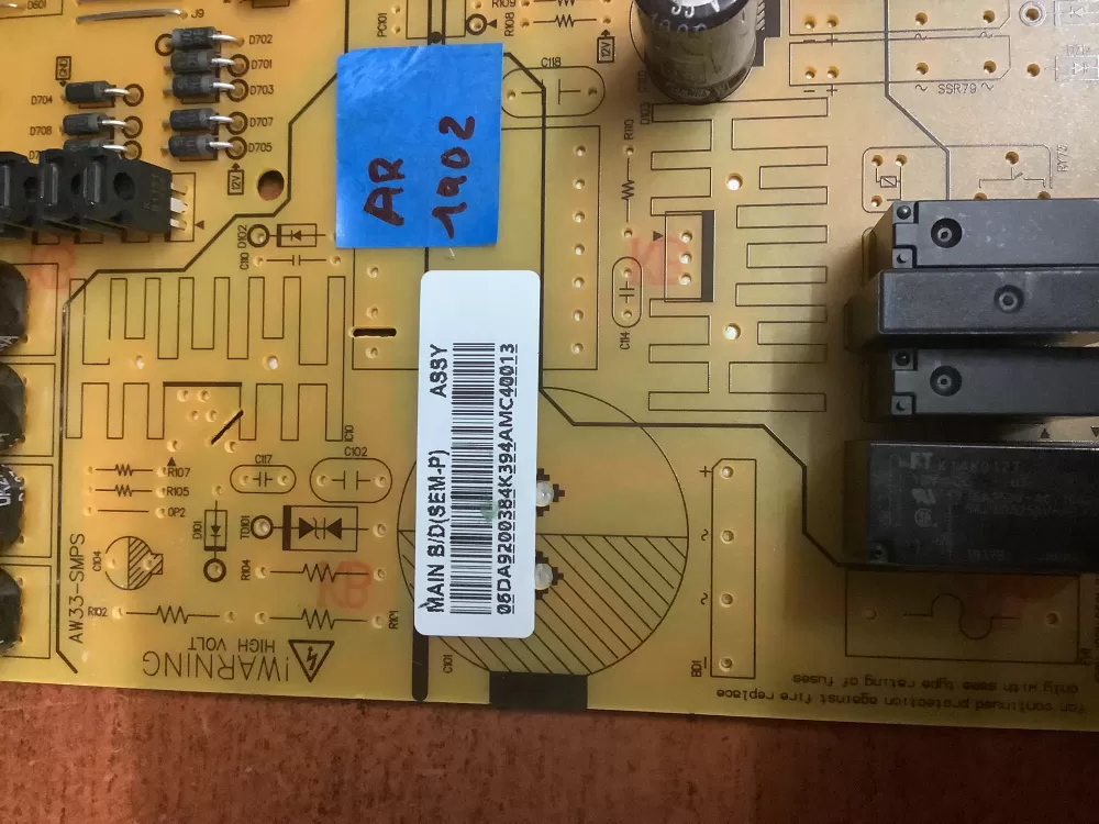 Samsung DA92 00384K Refrigerator Control Board Electronic AZ195727 | AR1902