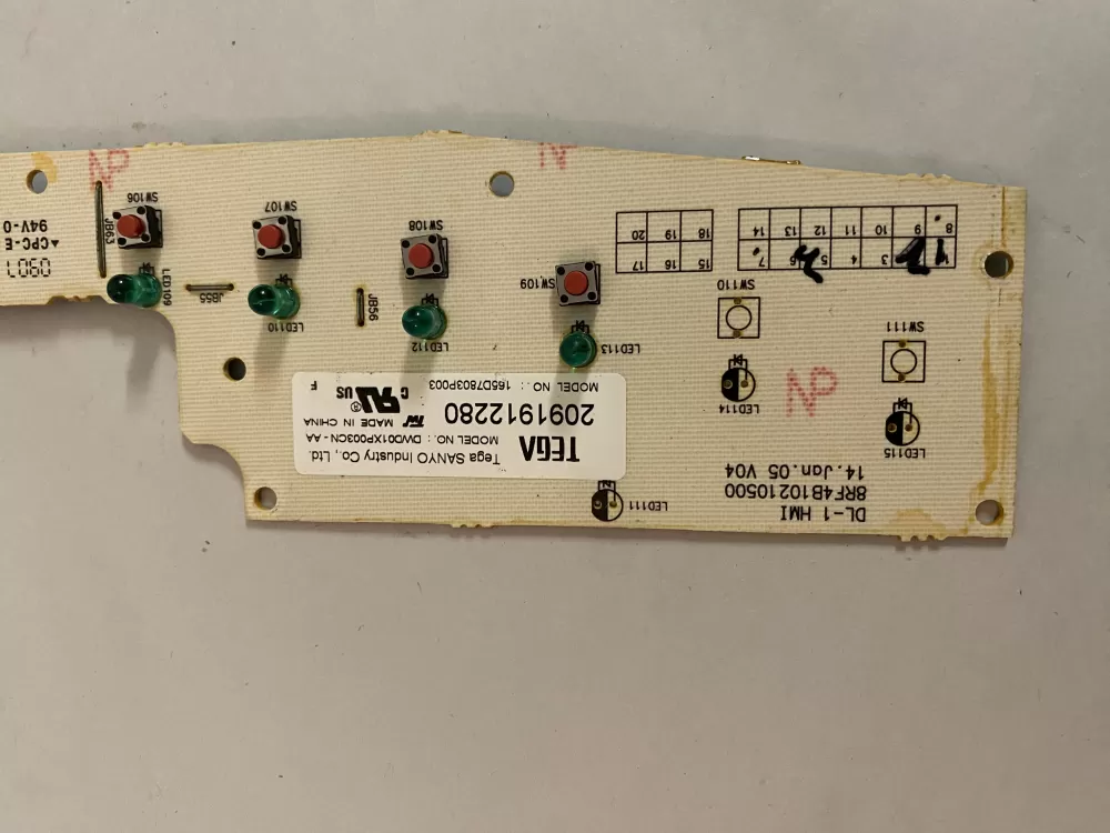 GE 165D7803P001 WD21X10378 Dishwasher Control Board AZ199385 | BK2785