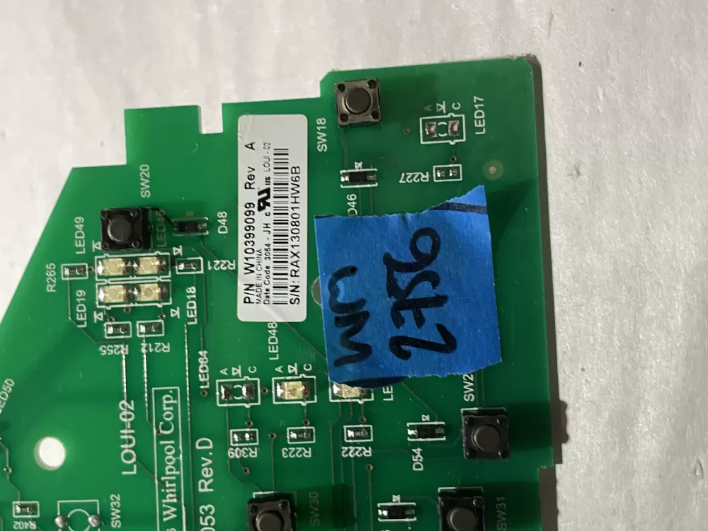Whirlpool W10399099 Washer Control Board AZ197988 | Wm2756