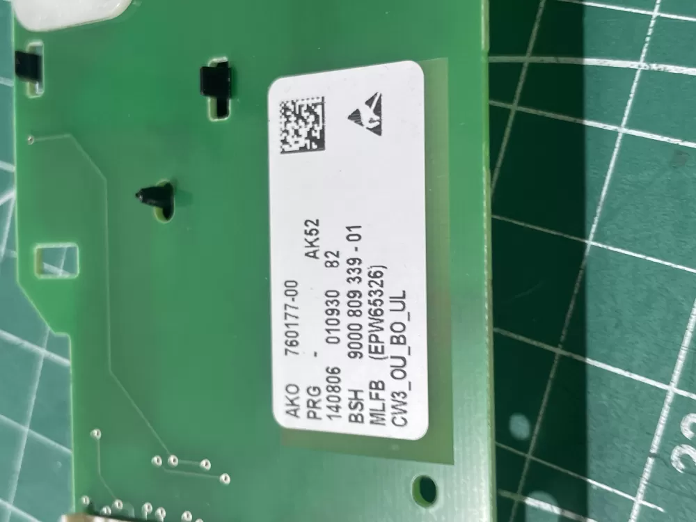 Bosch 9000 809 339-01 760177-00 Washer Control Board AZ192583 | Wm373