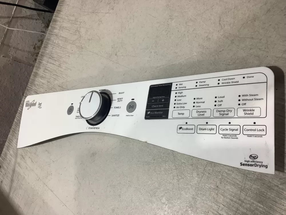Whirlpool W10433148 W10750356 W10838287 PS11727966 Dryer Panel