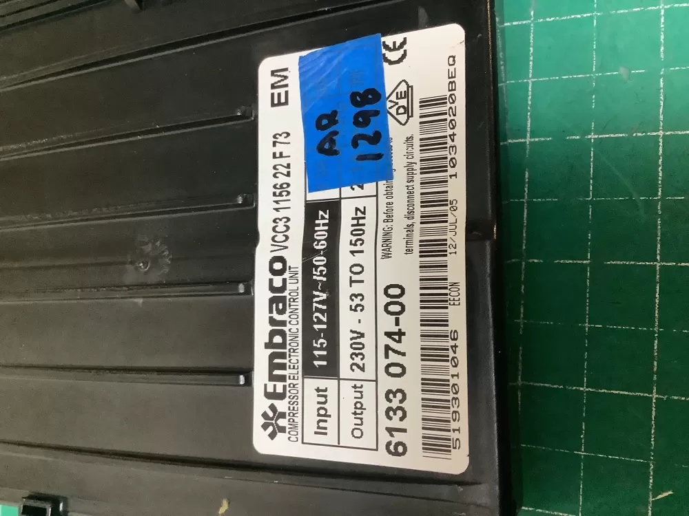Embraco 519301046 Refrigerator Inverter Control Board AZ227096 | AR1298