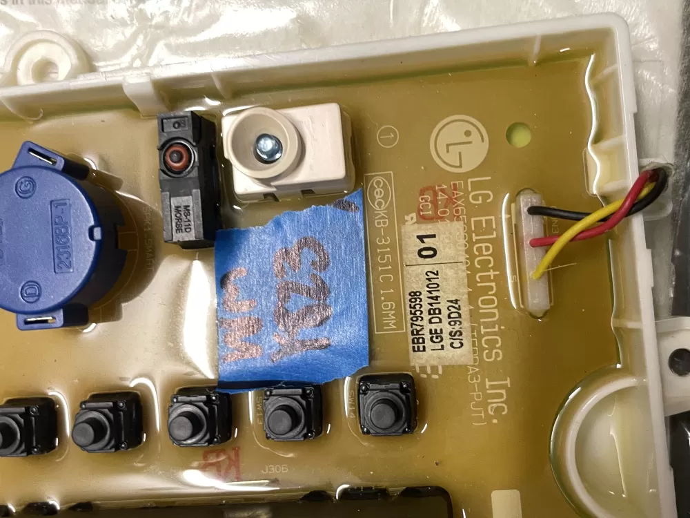 LG EBR77121101 EBR79559801 AP7238423 Washer Control Board AZ202800 | Wmv823