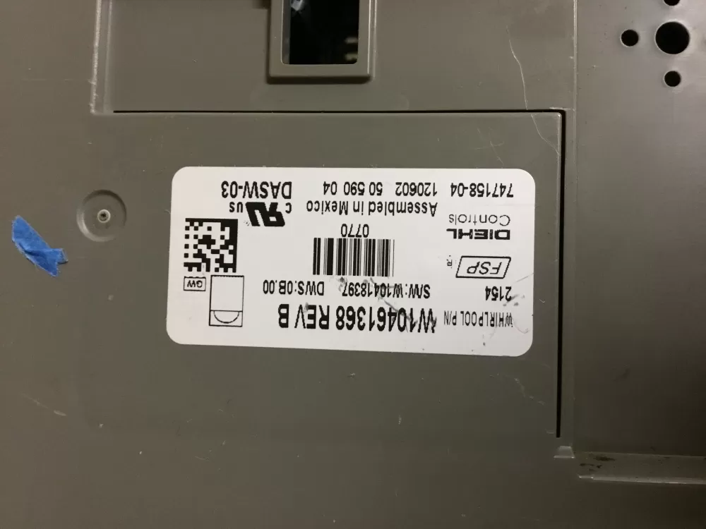 Whirlpool W10352584 W10440214 W10461368 Dishwasher Control Board AZ14939 | NR13