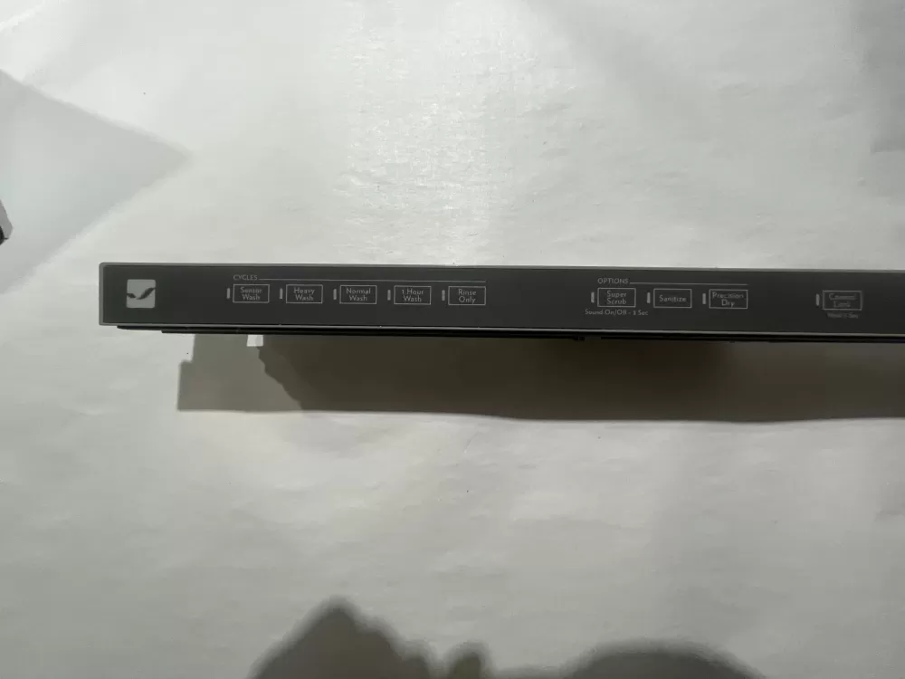 Whirlpool W10418325 Dishwasher Control Panel Black