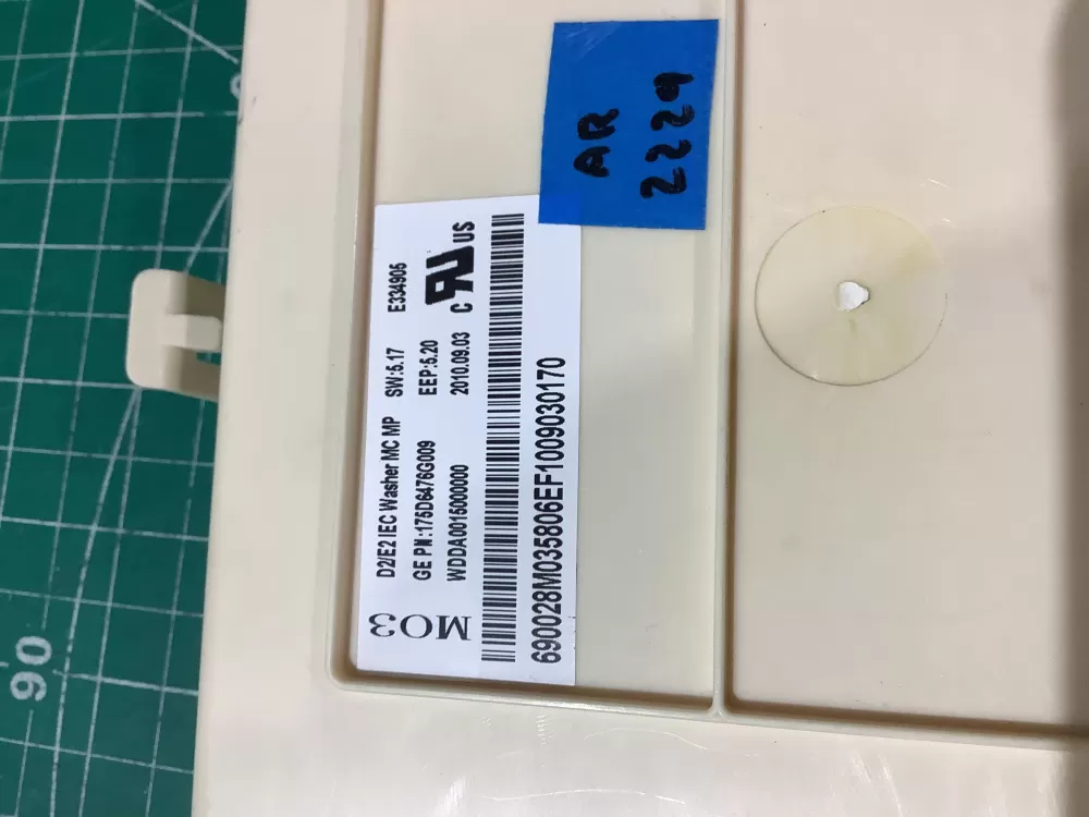 GE 175D6476G009 Washer Control Board AZ193565 | AR2229