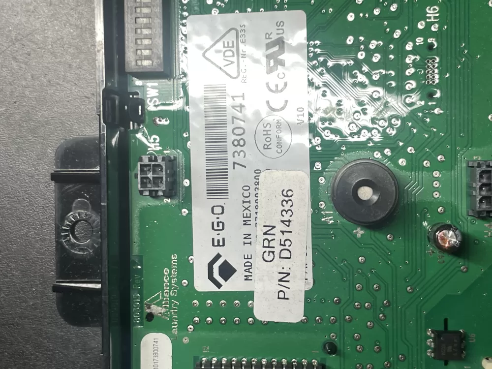 Speed Queen D514336  D514336P  7718003800 Dryer Control Board Assembly